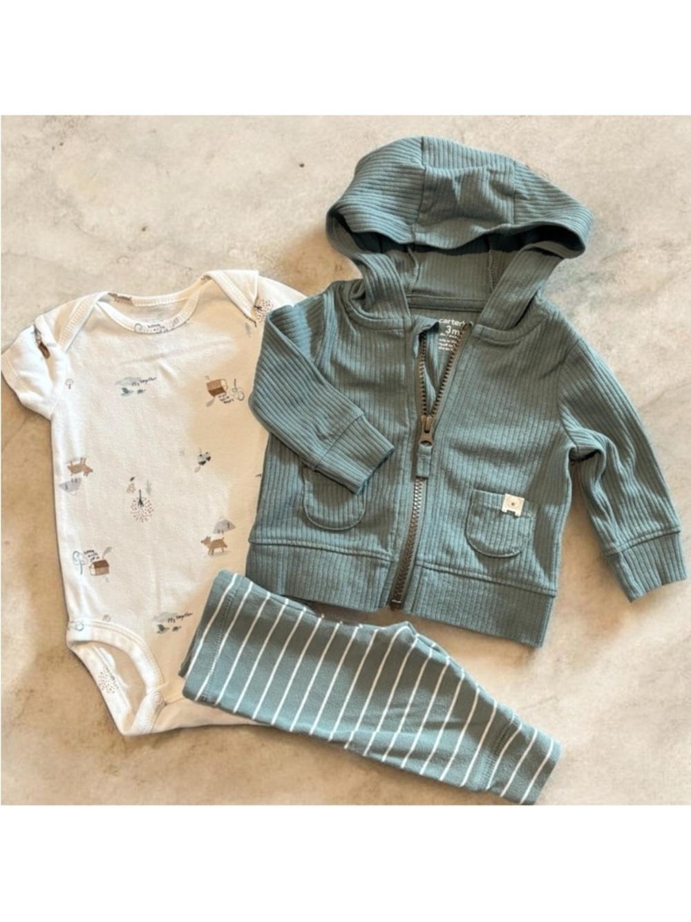 3mo Carter’s Baby Clothing 3-piece Set with Jacket Boy’s Spring Lot